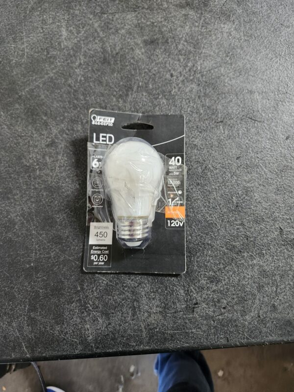 Feit Electric 40-Watt Equivalent A15 Frosted Glass E26 Base Appliance LED Light Bulb, Soft White 2700K | EZ Auction