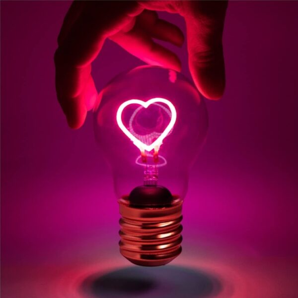 Suck UK Heart Shaped LED Light Bulb, Pink, 1 Count | EZ Auction