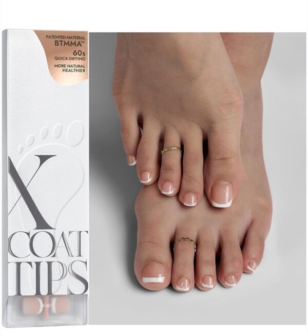 btartboxnails XCOATTIPS Toe Nail Tips - Short French Toenails Press On, 160Pcs Nude Soft Gel Toe Nail Tips, French Glue On Toe Nails for Women | EZ Auction