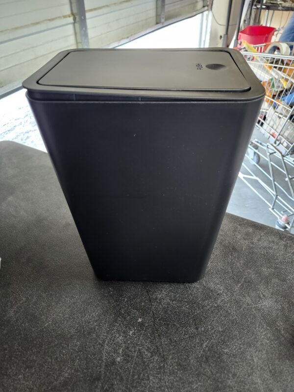 Bathroom Trash Can with Lid, 10 Liter/ 2.6 Gallon Slim Garbage Can, Small Trash Bin Waste Basket with Pop-Up Lid for Kitchen, Bedroom, Living Room, Office (Black) | EZ Auction