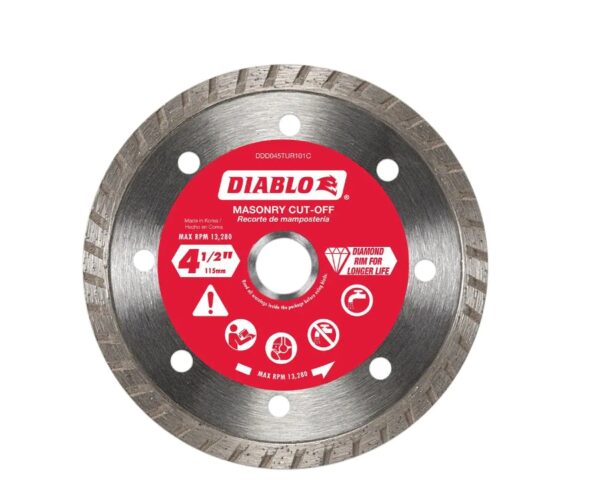 "DIABLO 4-1/2 in. Diamond Blade Turbo Rim Masonry Cut Off" | EZ Auction