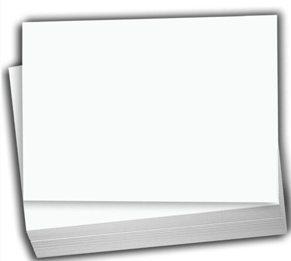 Hamilco White Cardstock Thick Paper - Blank Index Flash Note & Post Cards - Greeting Invitations Stationary - Flat 5 X 7" Heavy Weight 100 lb Card Stock for Printer – 100 Pack (Bright) | EZ Auction