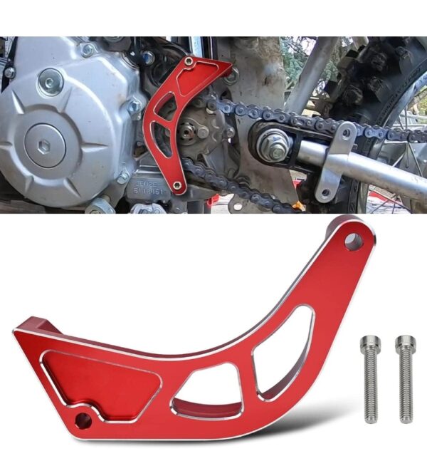 Canitu Red Front Sprocket Cover Guard,Motorcycle Aluminum Chain Guard Sprocket Engine Drive Cover Case Saver Protector Engine Case Protection for Honda CRF110 2013-2023 | EZ Auction