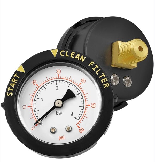 190059 Rear Mount Pressure Gauge, Compatible with Star Polymeric, FNS, SM & SMBW 4000/2000 Series, 0-60 PSI, for Pool/Spa Valve and Filter - Aftermarket Part | EZ Auction