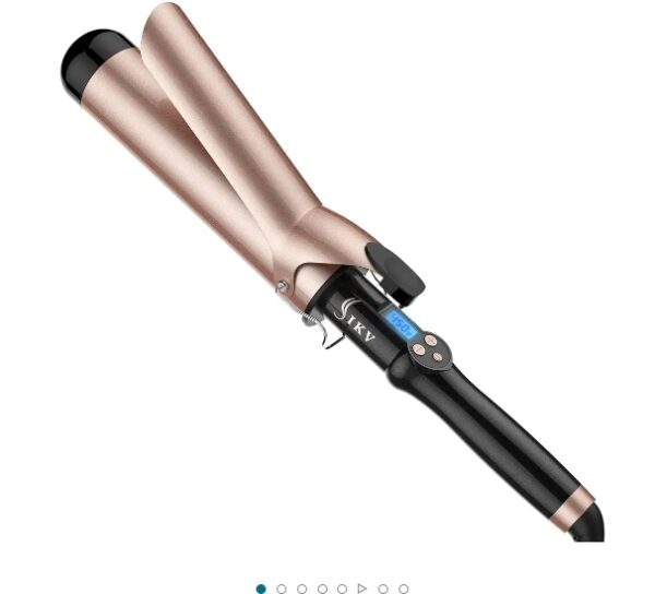 2 Inch Extra Long Barrel Curling Iron for Long Hair, Large Barrel Curling Wand Ceramic Tourmaline Dual Voltage | EZ Auction