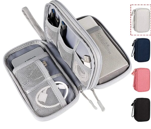 Electronic Organizer Bag, Waterproof Portable Electronic Organizer Travel Accessories Cable Bag Universal Cord Storage Case for Cable/Cord Storage, Charging Cable, Cell Phone, Power Bank | EZ Auction