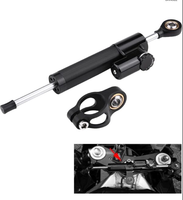 Universal Steering Damper, Motorcycle Steering Damper Stabilizer Linear Reversed Safety Control With Mounting Bracket | EZ Auction