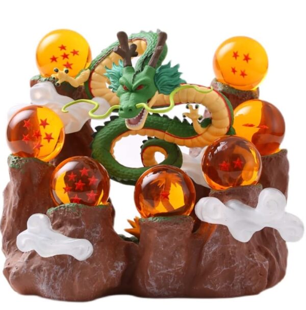 *** ILLUSTRATIVE IMAGE ***Zbsazlat Resin Shenron Figure Orange Shenlong Statue Set Mountain Shenron Action Decor for Display Business Birthday Home Decoration | EZ Auction