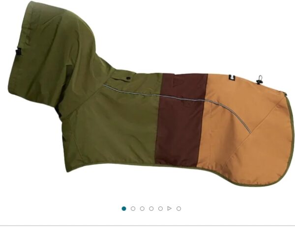 SIZE M* Spark Paws Breatheshield™ Dog Raincoat - All-Weather Protection and Comfort - Breathable Comfort, Adaptive Fit, and Safety Enhancements - Green Brown Tan, XL | EZ Auction