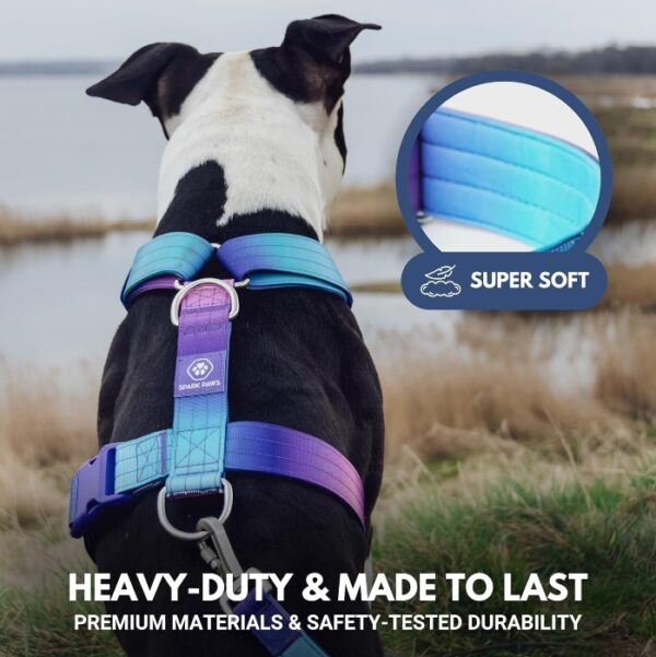 Spark Paws No-Pull Dog Harness - Designed for Safety and Control, Ideal for Large, Strong Breeds - Pitbulls, Boxers - 90s Retro – L | EZ Auction