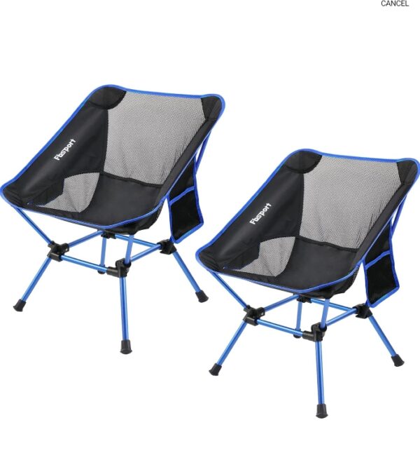 DIFERENT COLOR* FBSPORT 2 Pack Portable Camping Chairs Lightweight Backpacking Chair Compact & Heavy Duty for Camp, Backpack, Hiking, Beach, Picnic, with Carry Bag | EZ Auction