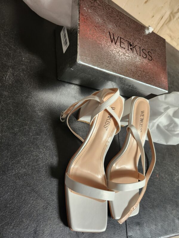 SIZE 8* wetkiss Chunky Heels for Women Block Heeled Sandals with Square Open Toe and Adjustable Ankle Strap for Daily Wear | EZ Auction