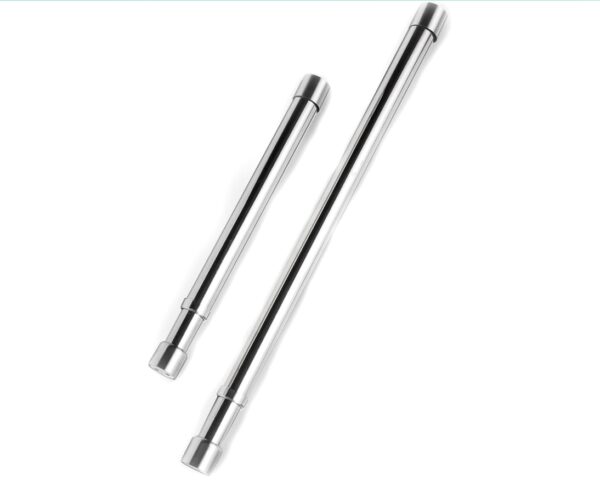 Hanging Closet Rod Heavy Duty with End Caps Adjustable Closet Rod 16-26 Inches Stainless Steel Silver Quantity-1pcs | EZ Auction