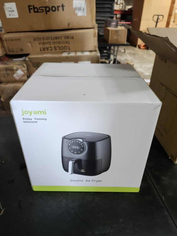 JOYAMI Air Fryer 6 QT, Air Fryer with Window, Online Recipes, 8 Cooking Functions for Air Fry, Bake, Roast, Broil & More, Nonstick Basket Dishwasher Safe, 1700W, Black | EZ Auction