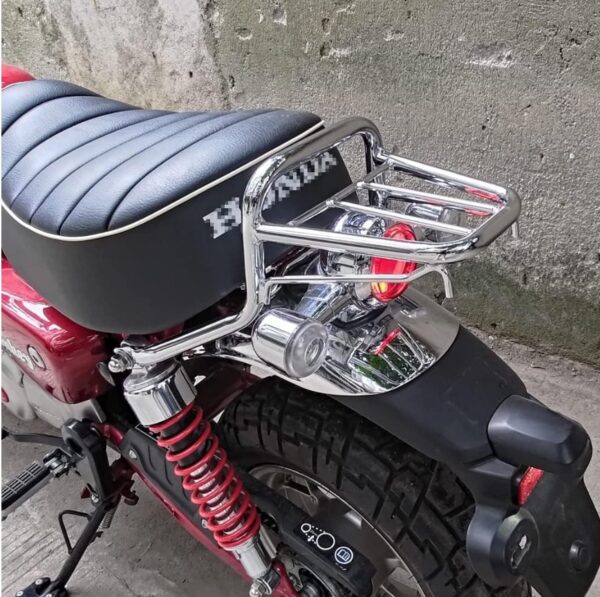 Steel Rear Carrier Luggage Rack Compatible with 2019-2024 Honda Monkey 125 Z125 (Chrome) | EZ Auction