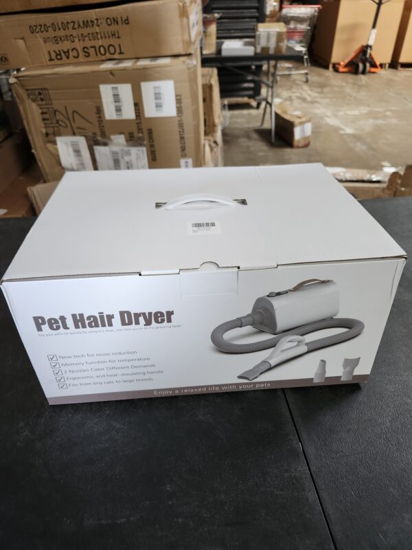 Dog Dryer for Large Dogs, 5.2HP 3800W High Velocity Pet Hair Dryers with Heater for Grooming, Spind Temperature Adjustable Pet Dryer Machine with 4 Nozzles Secadora Para Perro (Beige) | EZ Auction