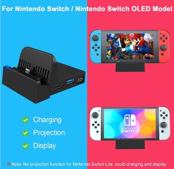 Ukor TV Docking Station for Switch - Portable Charging Stand and HDMI Adapter with Extra USB 3.0 Port, Replacement Charging Dock for Nintendo Switch | EZ Auction