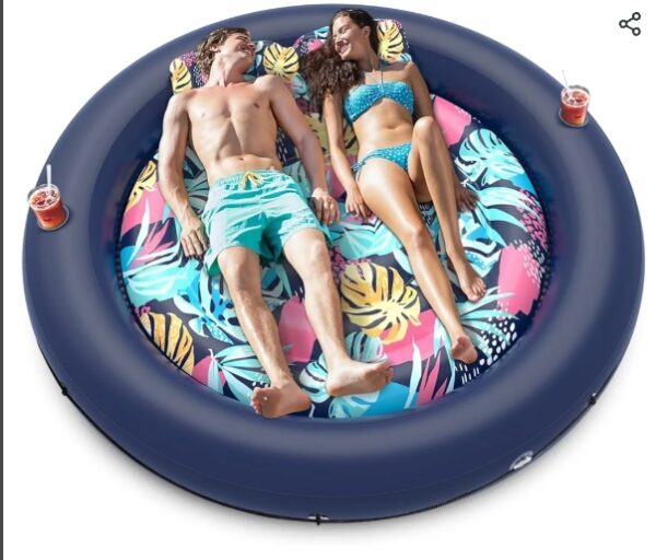 Tanning Pool Lounger Float, Inflatable Pool Floats Adult Size, Suntan Tub Party Toys for Outdoor, Backyard, Swimming Pool | EZ Auction