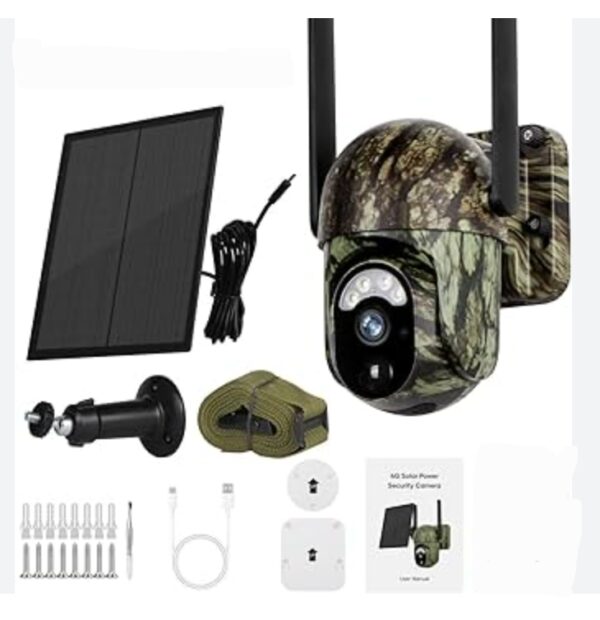 4G LTE Cellular Trail Camera,Hunting Camera,Deer Camera,360° PTZ,2K Video,IR Infrared,Game Cameras with Night Vision Motion Activated Waterproof,SIM Card (Verizon/AT&T/T-Mobile) | EZ Auction