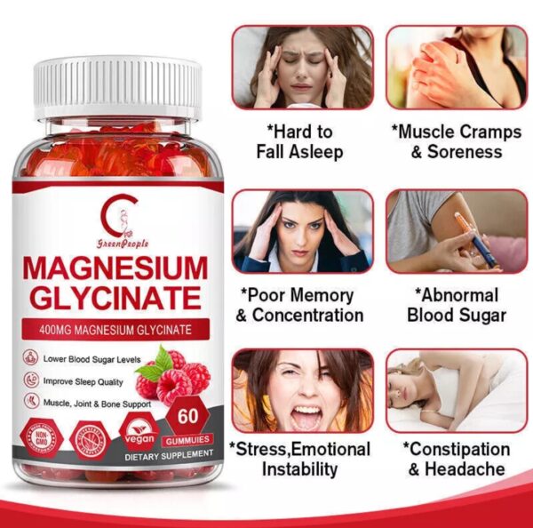 EXPIRE 03/2026* Magnesium Glycinate Gummies 400mg Lower Blood Sugar Levels,Improve Sleep Quality | EZ Auction