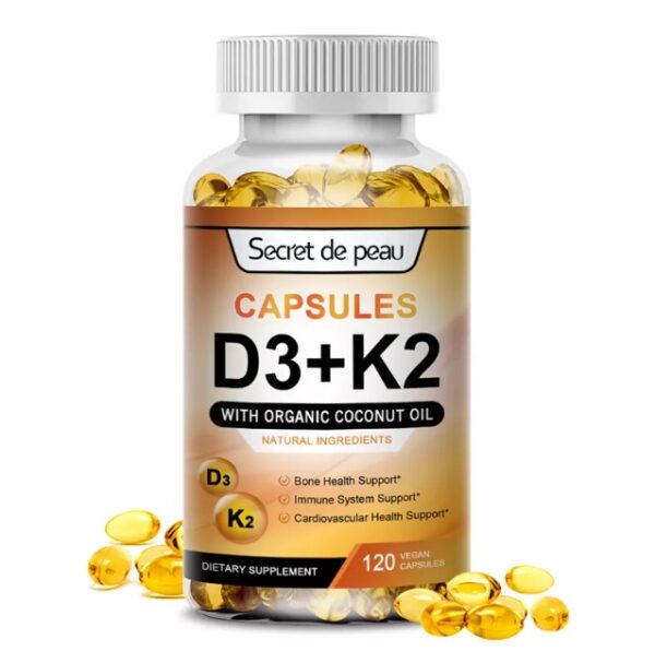 EXPIRE 07/2026* Vitamin K2 (MK7) with D3-5000 IU Supplement-120 Capsules,Immune Support Wellness | EZ Auction