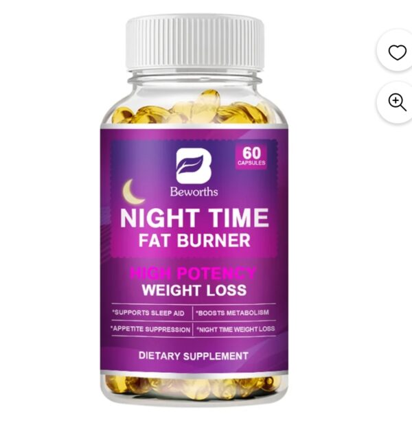 EXPIRE 02/2026* (1 Pack) Beworths Night Time Weight Loss Pills, Boost Metabolism, Appetite Suppressant, Fat Burning, 60 Capsules | EZ Auction