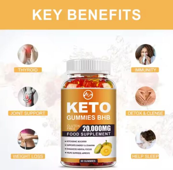 EXPIRE 02/2026* Keto BHB Gummies Ketone Advanced ACV Weight Loss Fat Burner Dietary Supplement | EZ Auction