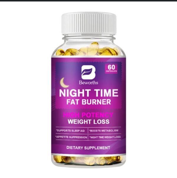 EXPIRE 01/2026*(1 Pack) Beworths Night Time Weight Loss Pills, Boost Metabolism, Appetite Suppressant, Fat Burning, 60 Capsules | EZ Auction