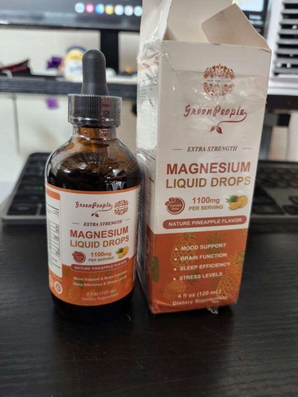 EXPIREN 01/2026* 17-in-1 Triple Magnesium Complex Supplement 1100mg, Magnesium Liquid Drops with Magnesium Glycinate 400mg & Citrate 500mg, Pineapple Flavor, Calm Mood, Muscle & Sleep for Adults, 4 fl. oz. | EZ Auction