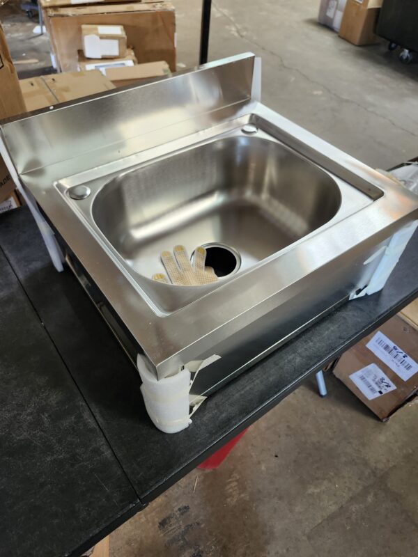 Utility Sink Free Standing Single Bowl Kitchen Sink with Cold and Hot Water Pipe Stainless Steel Sink for Laundry Room Bathroom Farmhouse | EZ Auction