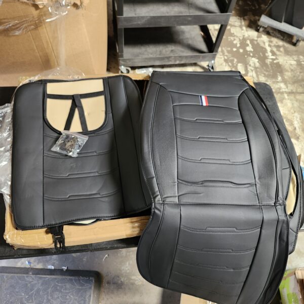 Car Seat Covers for Peugeot 108 206 207 208 301 307 308 Full Set with Waterproof Leather Front Rear Seat Automotive Protection Cushions - MH51 Black | EZ Auction