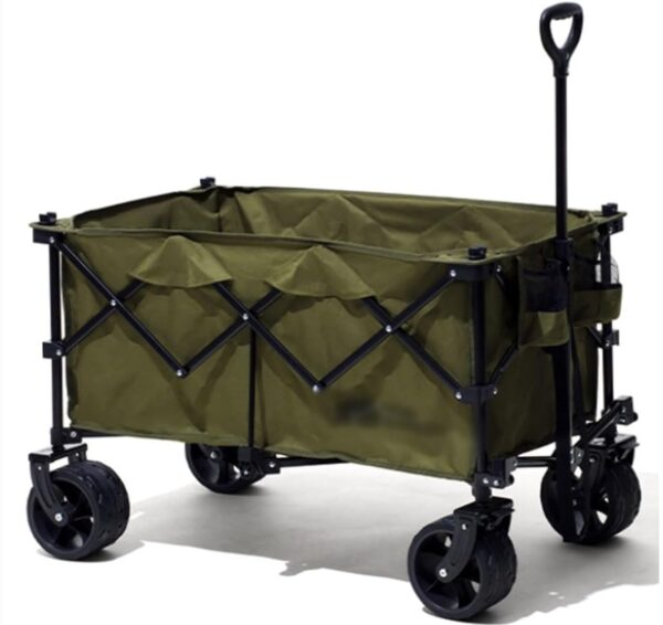 *** ILLUSTRATIVE IMAGE *** Rolling Crate Professional Outdoor Camping Cart, 190L Capacity Household Grocery Cart, Shopping Trolley with Off-Road Wheels, with Adjustable Handle | EZ Auction