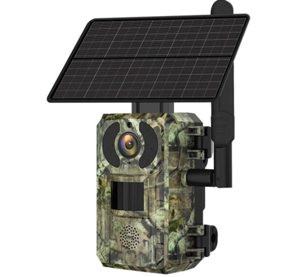 Solar Trail Cameras 4K 4MP, 4G Hunting Camera Night Vision 0.2s Trigger Motion Activated, Game Camera with IP66 Waterproof 64GB Micro SD Card for Wildlife Monitoring | EZ Auction