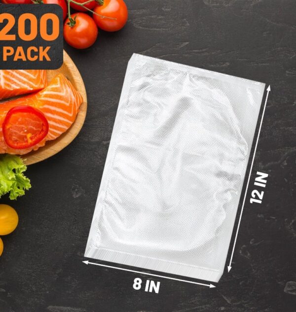 Vacuum Sealer Bags, 200 Quart BPA Free 8x12 Inch Vacuum Seal Bags for Food Saver, Seal a Meal, Weston. Heavy Duty Commercial Grade Vacuum Food Storage Bags for Sous Vide Freezer Vac Storage Meal Prep | EZ Auction