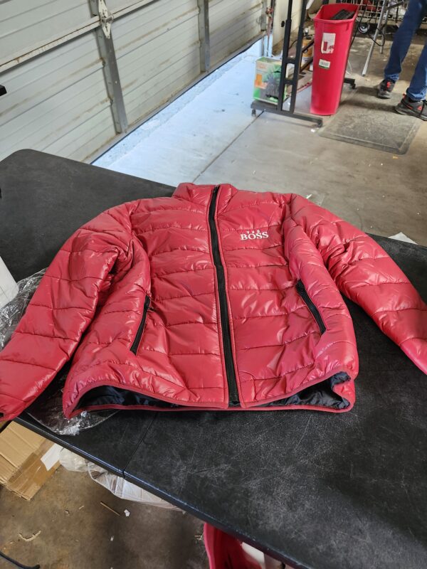 *** SIZE XL *** Men's Puffer Jacket Removable Hood - Red | EZ Auction