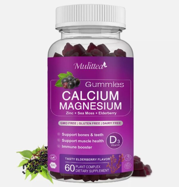 Calcium Magnesium Zinc with Vitamin D3 Gummies Bone Health Muscle Improvement | EZ Auction