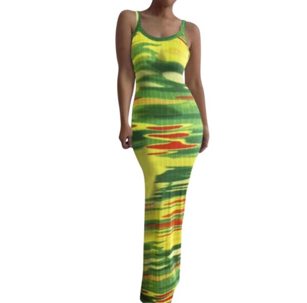 Huanghuaa Women's Random Print Bodycon Dress 1 Piece | EZ Auction