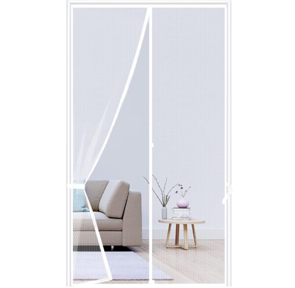 * Magnetic Screen Door, Fits Doors Size 95 x 211 Inch, Reinforced Fiberglass Screen Door Mesh with Full Frame Hook & Loop, Door Screen Magnetic Closure for Hands-Free | EZ Auction