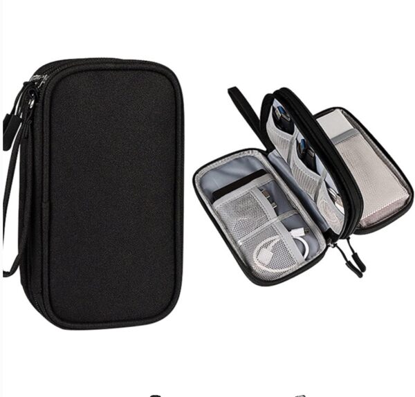 Electronic Organizer Cable Bag Travel Cable Organizer Bag Portable Electronic Storage Bag for Hard Drive, Cord, Charger, Earphone, USB, SD Card,Black | EZ Auction