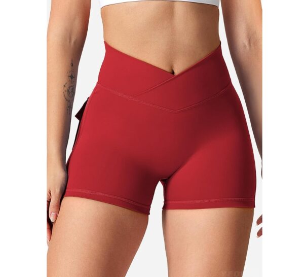 *** SIZE S ***YEOREO Scrunch Workout Shorts with Pockets Charm Gym Biker Shorts for Women High Waisted Yoga Booty Shorts | EZ Auction