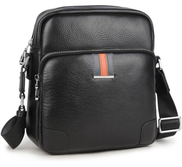 Shoulder Bag for Men Men's top Layer Cowhide Shoulder Bag Messenger Bag Vertical Casual Bag Fashion Briefcase | EZ Auction