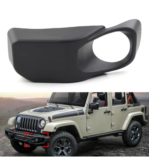 SIKUAI Car Left Side Front Fog Light Lamp Bumper Bezel Cover For Jeep Wrangler 2013 2014 2015 ABS Black | EZ Auction