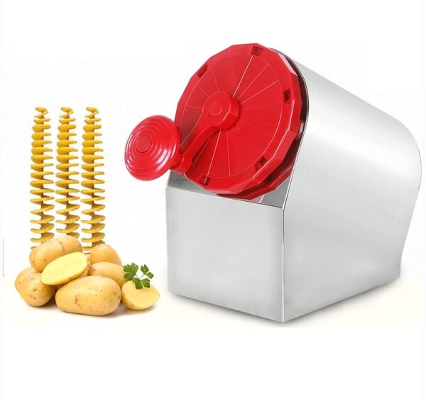 Potato Chip Spiral Cutter, 3 In 1 Manual Potato Twisted Tornado Slicer with 3 Kinds Of Cutting Blades, Can Cut Three Shapes, Can Be Used To Cut Vegetables Potatoes Zucchini Carrots Etc. | EZ Auction