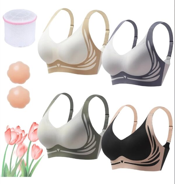 SIZE 2XL* Dawncog Wireless Push-Up Bra, Super Gather Bra, Dawncog Bra No Underwire Anti-Sagging Full Coverage Everyday Bras | EZ Auction