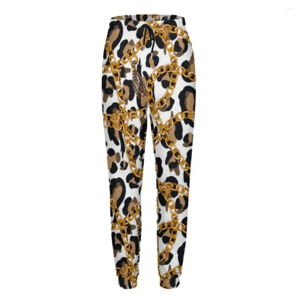 SIZE S* Golden Chain Baggy Leopard Print Womens Joggers Korean Fashion | EZ Auction