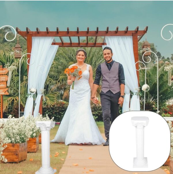 2 PACK* Happyyami Roman Column White Roman Pillar Wedding/Home/Garden Decor Advent Roman Pillar Plant Pot Pillar Garden Decorative Columns for Pillar for Decors Rome Planter Front Door Plastic Child | EZ Auction