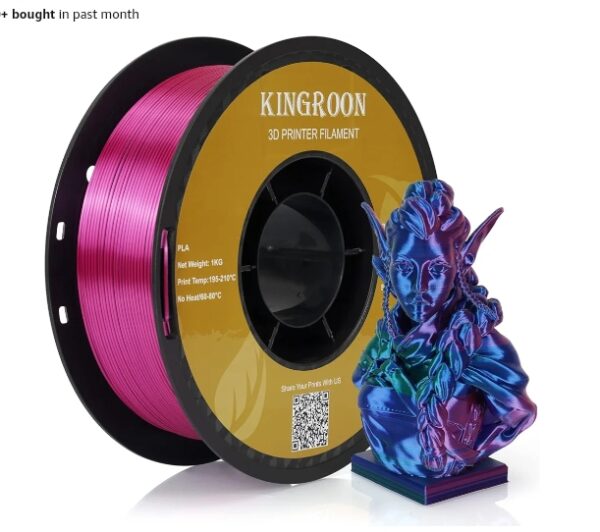 IMAGE FOR REFERENCE *COLOR WHITE Kingroon PLA 3D Printer Filament, Triple Color WHITE PLA Filament, Dimensional Accuracy +/- 0.03 mm, 1 kg Spool(2.2lbs), 1.75 mm, Red Blue Green | EZ Auction