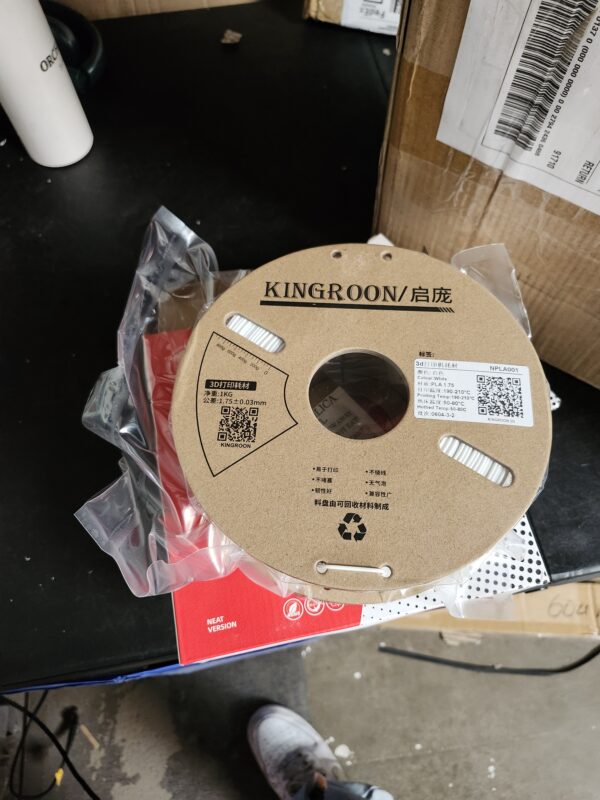 IMAGE FOR REFERENCE *COLOR WHITE Kingroon PLA 3D Printer Filament, Triple Color WHITE PLA Filament, Dimensional Accuracy +/- 0.03 mm, 1 kg Spool(2.2lbs), 1.75 mm, Red Blue Green | EZ Auction