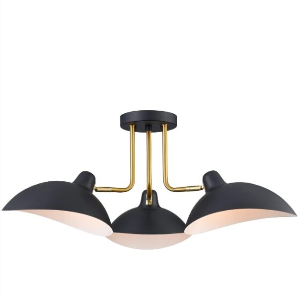 *** SCREWS ARE MISSING *** YUBOLE Multi-Directional Ceiling Light Fixture 3-Light Adjustable Ceiling Spot Light Matte Black Round Tracking Light | EZ Auction