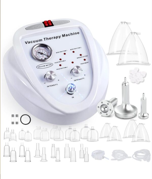 TwoWin Multifunctional Vacuum Therapy Machine, Cupping Therapy Sets, Cupping Scraping Body Shape Massager Adjustable Suction and 6 Modes with 30 Cups and 3 Pumps | EZ Auction